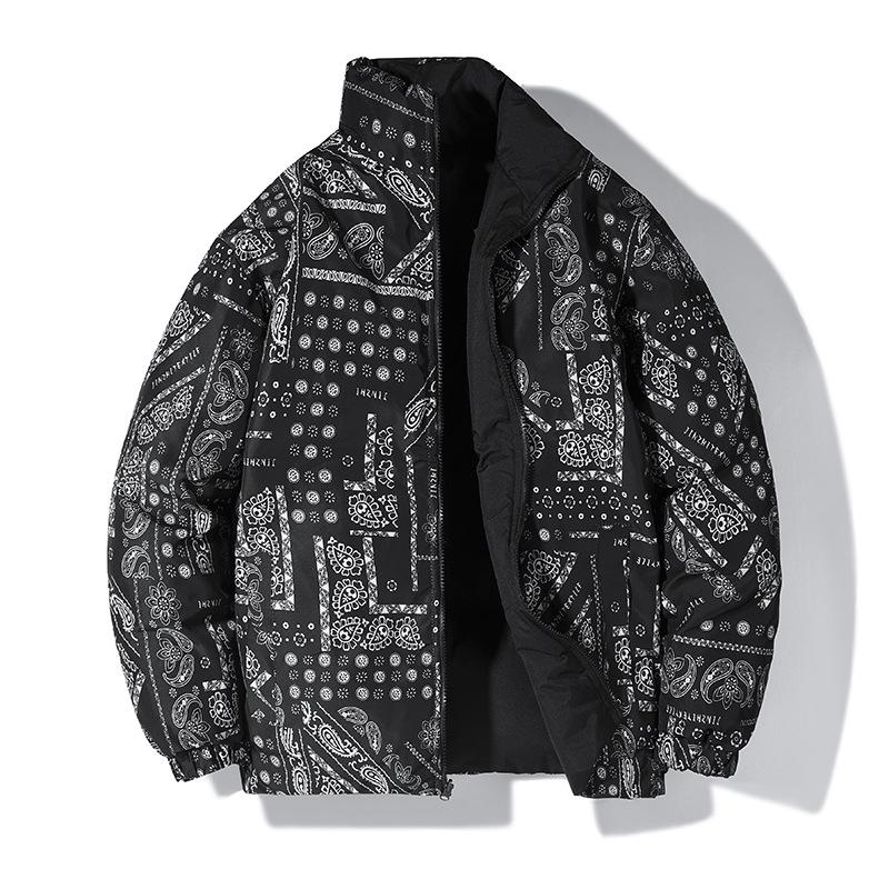 Winter Warm Quilted Jackets for Men Casual Lightweight Windproof Coat With Pockets Stand Collar Work Windbreakers Jacket Men's Thick Cargo Jackets