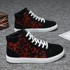 Fashion Men Sneakers High Top Canvas Shoes Men Fashion Platform Casual Shoes 2025 New Leisure Vulcanized Shoes Plus Size 48 Tenis Hombre