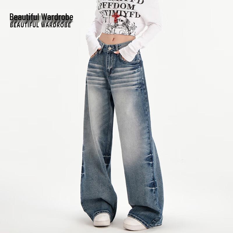 Beautiful Wardrobe Women's High-Waist Wide-Leg Jeans