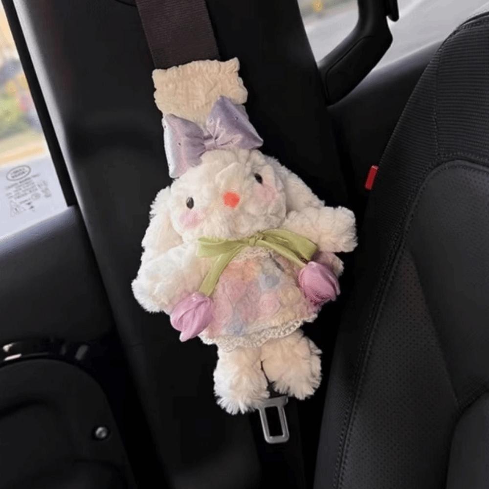 Long-eared Rabbit Car Seat Belt Cover Anti Slip Seat Belt Shoulder Pad Children's Car Safety