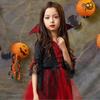 Formemory Halloween Kids' Vampire Cosplay Costume for Girls, Princess Dress, Halloween Witch Dress Costume (Size S)