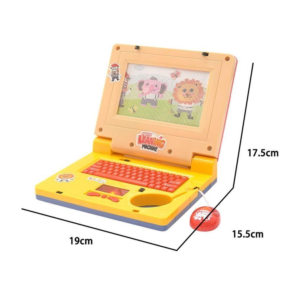 Plastic Toddler Educational Laptop LED Display Battery Mini Simulation Notebook Multi-function Music Function
