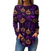 Damesmode Losse Ronde Hals Halloween Print Lange Mouwen T-shirt Top Pullover