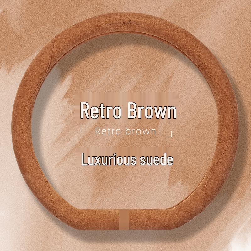 Suede & Fur Steering Wheel Covers: Winter Anti-Slip, Sweat-Absorbing, Luxury Women's Covers