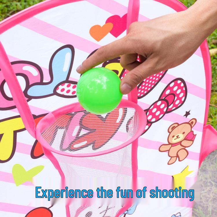 Kids' Foldable Ocean Ball Pit Tent with Basketball Hoop