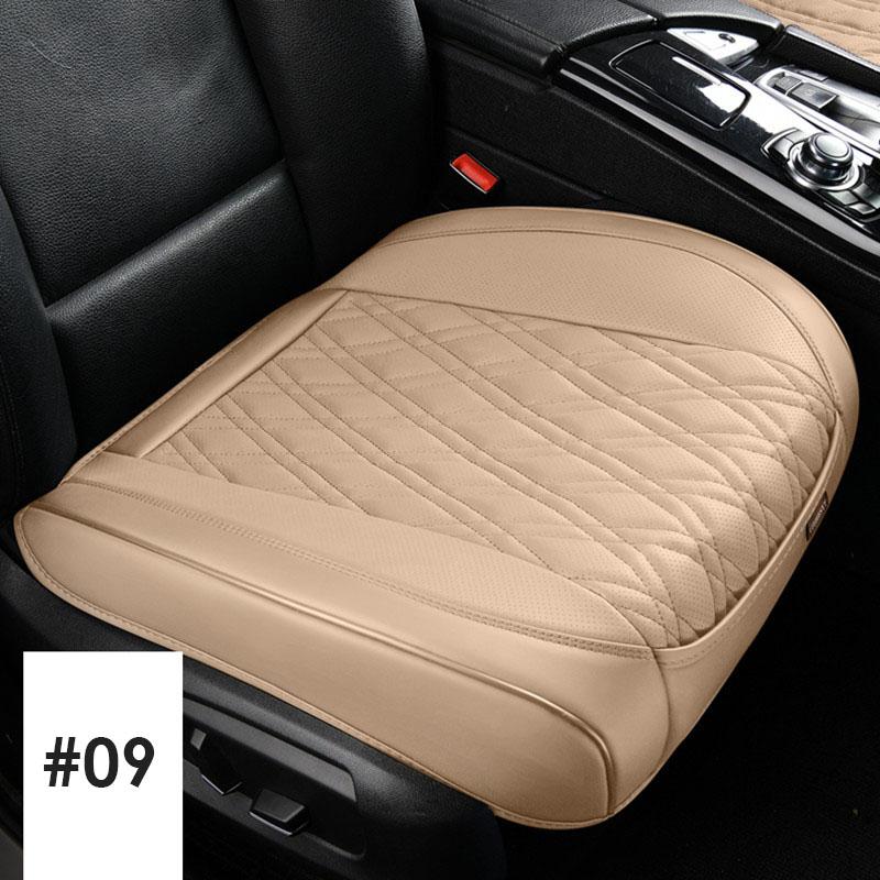 Universal PU Leather Quilting Car Front Seat Cover Auto Interior Accessories Half Surround Bottom Protector Cushion Seat Covers