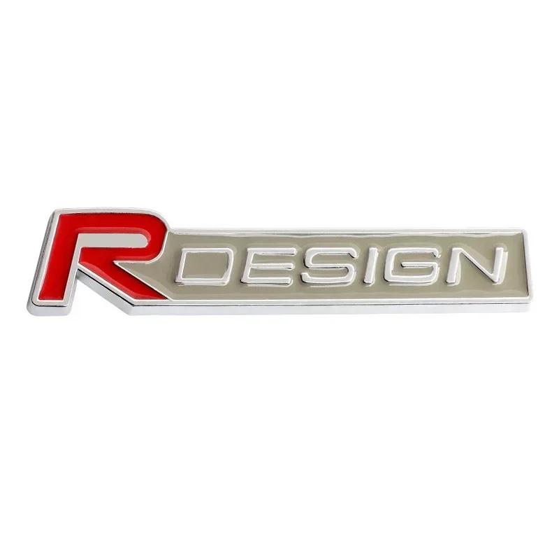 3D Metall R Design Logo für Auto Heckstoßstange Klebeabzeichen für Volvo Rdesign XC90 S60 XC60 V70 S80 S40 V50 V40 V60 C30