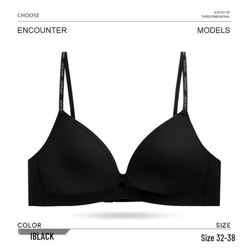 Seamless Push-Up Wire-Free Bra for Small Busts: Side Support, Anti-Sag, Sexy Thin Straps, Comfortable Fit