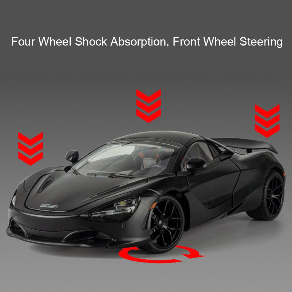 1:18 Scale 720S LP770 Car Model Toy Sound Light Shock Absorption Metal Diecast Supercar Models Best Presents for Children