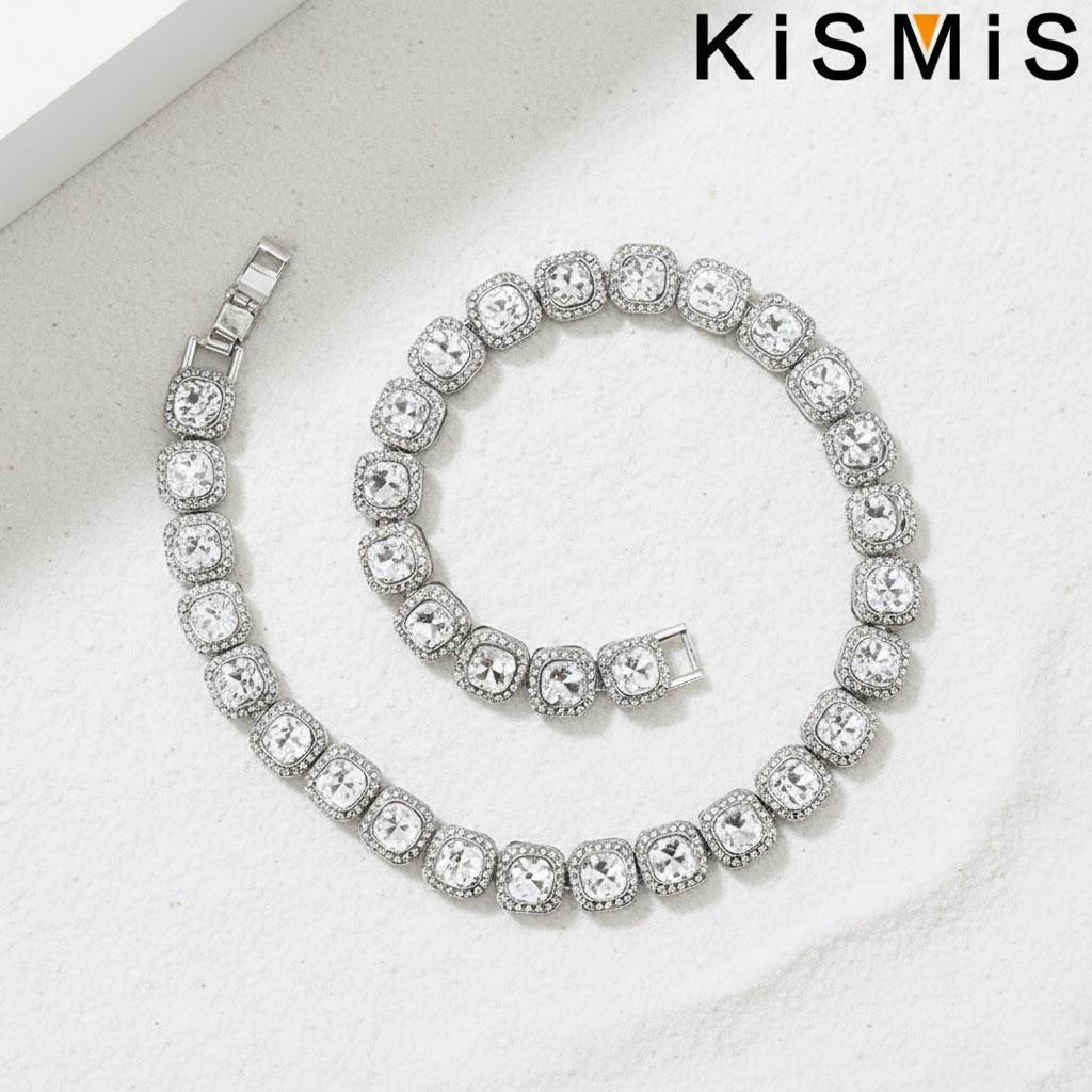 

Men s Square Heavy Metal Punk Necklace 55cm Gold Black Silver Cuban Style 1PC Fashion Jewelry for Men срібний