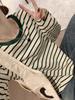 2026 Women's Plus Size Loose Cotton Red Striped Long Sleeve T-shirt for Spring, Autumn, and Summer