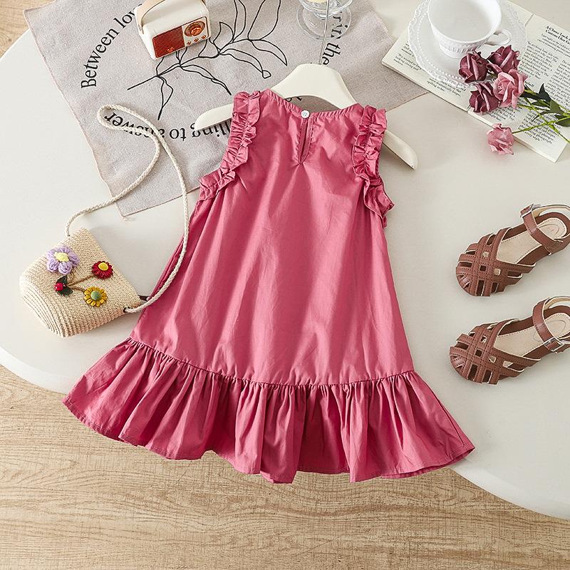 Girls' Dress Summer Dress Korean Casual and Stylish Children's Princess Dress Girls' Baby Vest Dress