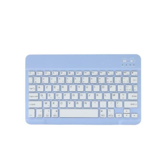 Etui tablette + Clavier Bluetooth - WEPOP - Universel 9-11'' - Compatible Android/iOS/Windows - Bleu