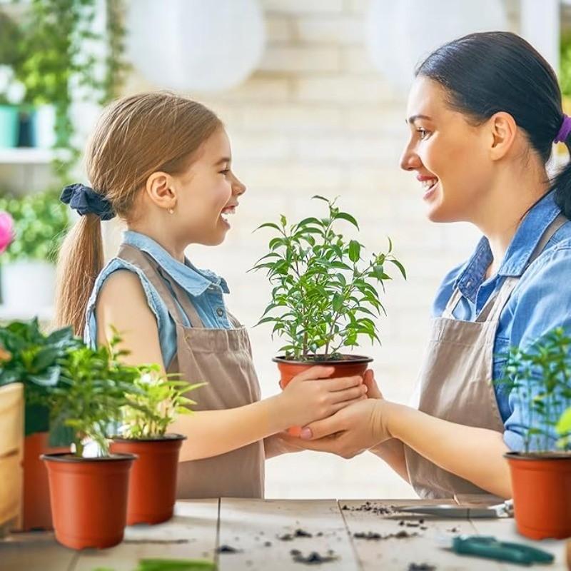 20Pcs Seeding Nursery Pot Black Red Plants Nursery Pots Seedling Cups Grow Box Planters Home Garden Potted Container