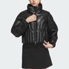 Adidas Originals Stand Collar Solid Color Comfortable Warm Long Sleeve Jacket Down Coat Women Jacket Black JD3790