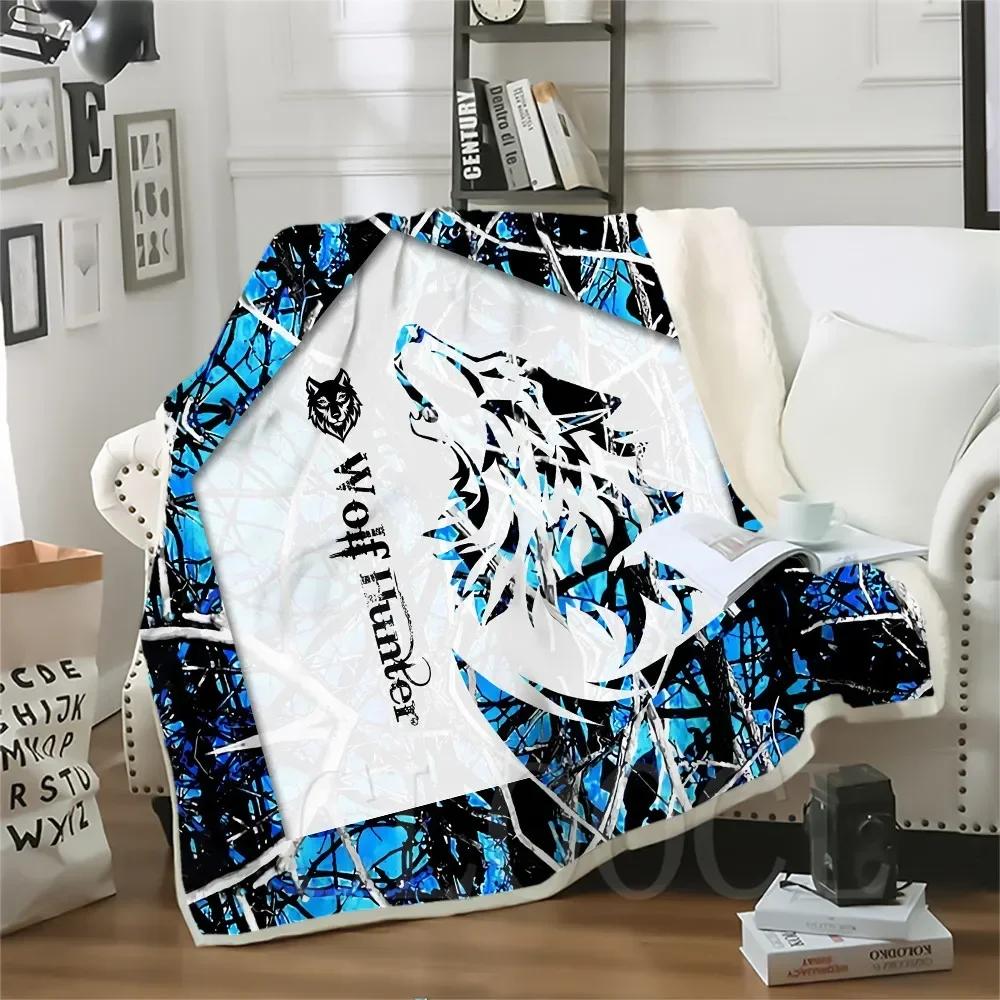 Thicken Blanket Wild Boar Hunting Pig Printed Throw Blankets for Beds Plush Fluffy Teenager Home Decoration Beddings Adult Quilt
