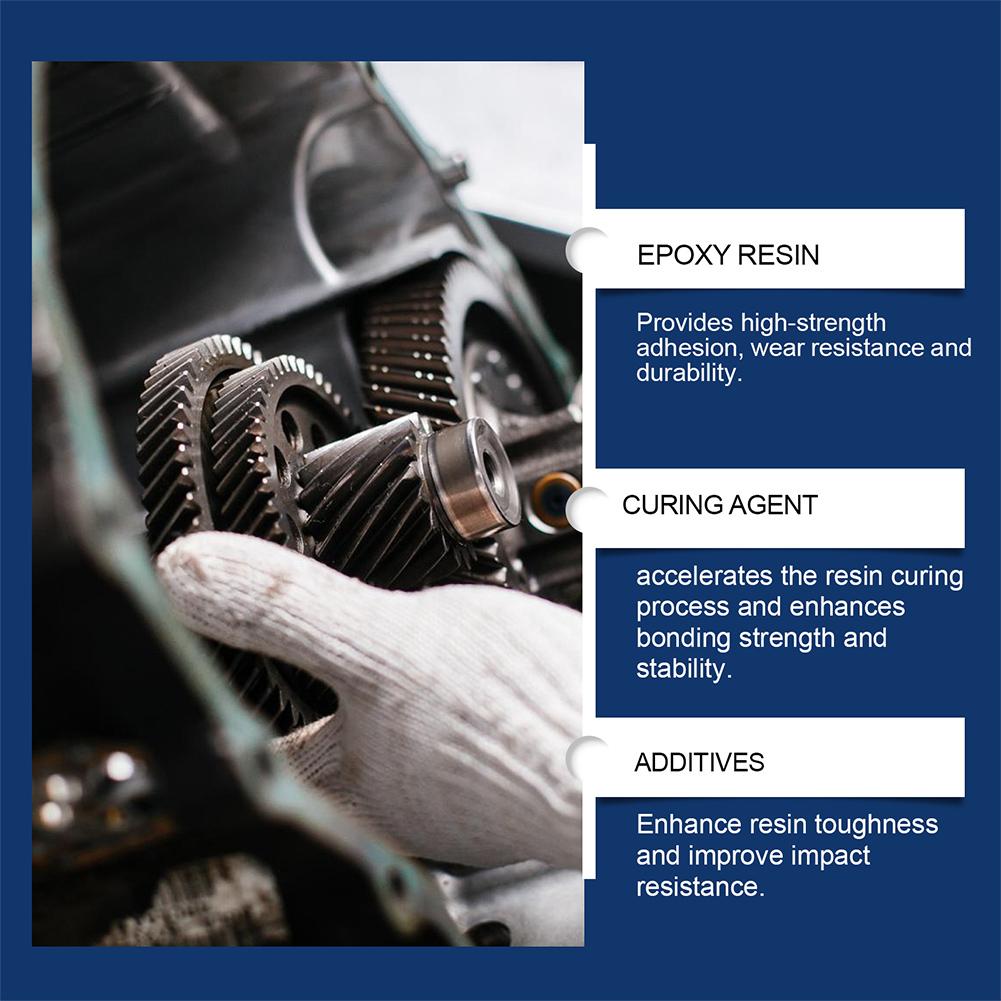 1/2set Metal Repair Glue Quick Drying Waterproof Strong Casting Welding Filler Metal Epoxy Glue Repair for Metal Welding Casting