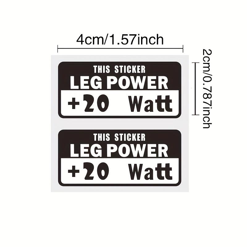 100W Leg Power Reflective Sticker, Waterproof Glossy Plastic Decal, Durable Self-Adhesive Bike Handlebar Decor