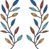 2 Pezzi Decorazione Murale Foglia d'Albero in Metallo Ramo d'Olivo Foglia Arte Murale Soggiorno, Corridoio Decorazione Murale Decorazione Esterna