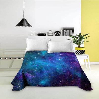 Galaxy Weltraumdruck King Queen Spannbettlaken 3D Sternenhimmel Bettlaken Universum Weiche Polyester Bettwäsche Leinen Für Jungen Teenager Erwachsene