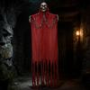 Halloween Voice-Activated Red Hanging Ghost - Luminous Horror Prop for Escape Rooms and Bars