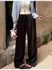 Women's Summer White Wide-Leg High-Waisted Linen-Style Loose Pants
