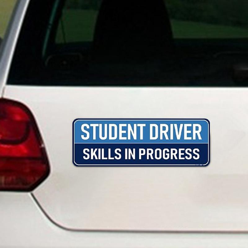 Student Driver Sticker Magnet For Car New Driver Magnet For Car Driving Signs Stickers For New & Beginner Drivers Weatherproof