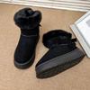 Women's Fur Mouth Large Size Soft Sole Winter Warm Fur Snow Boots Padded Lined Ankle Boots Non-Slip Hiking Casual Sports Cotton Boots