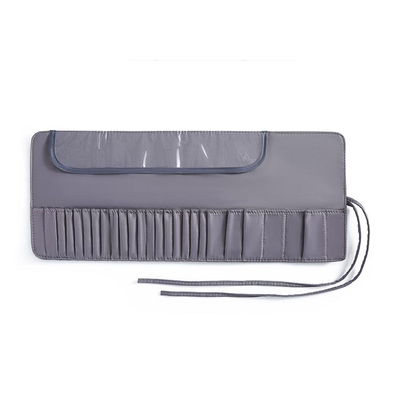Large Capacity Makeup Brush Storage Bag, Storage Folding Bag, Nylon Makeup Brush Bag, Makeup Artist Tool Bag, 26 Hole Makeup Bag