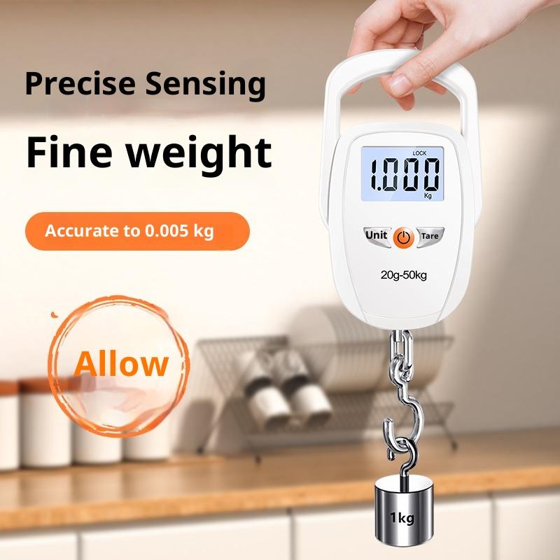 Wide Handle Portable Hanging Scale 11kg Digital Fishing Scale High Precision Multi-Function Weighing Scale for Home/Luggage
