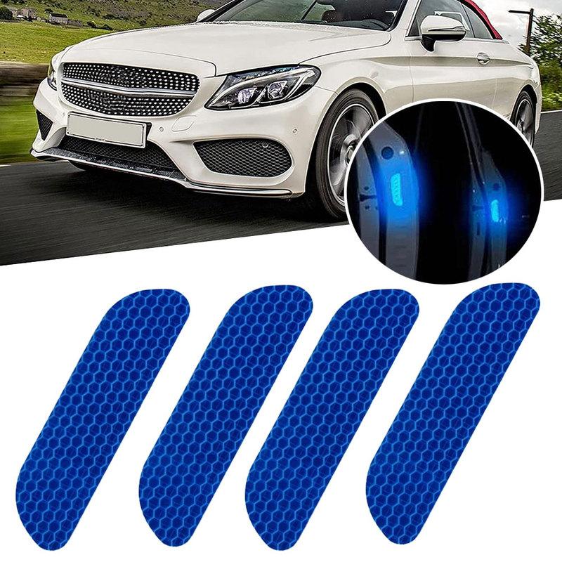 4pcs Car Wheel Eyebrow Sticker Car Reflective Warning Stickers Car Body Reflective Strips Stickers Auto Exterior Accessories