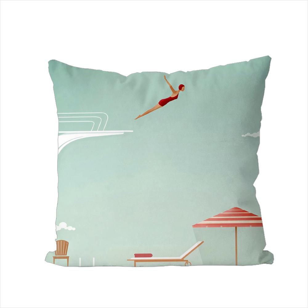 H-Henry Art Pillow Case For Car Sofa Decorative Home Double-sided Print Plush Square Throw Pillow Cushion Cover