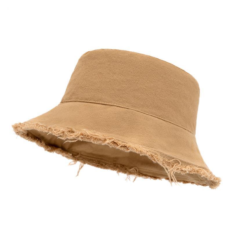 

Хлопковая шляпа-ведро однотонная джинсовая шляпа рыбака женская летняя шляпа от солнца хаки