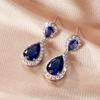 Huitan Trendy Dames Oorbellen 6 Kleuren Stijl Bruiloft Feest Accessoires Ingelegd Parel Zirkonia Elegant Veelzijdig Sieraden