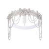Chain Tassel Rhinestone Headband Flower Shape Bridal Headdress  Party Banquet