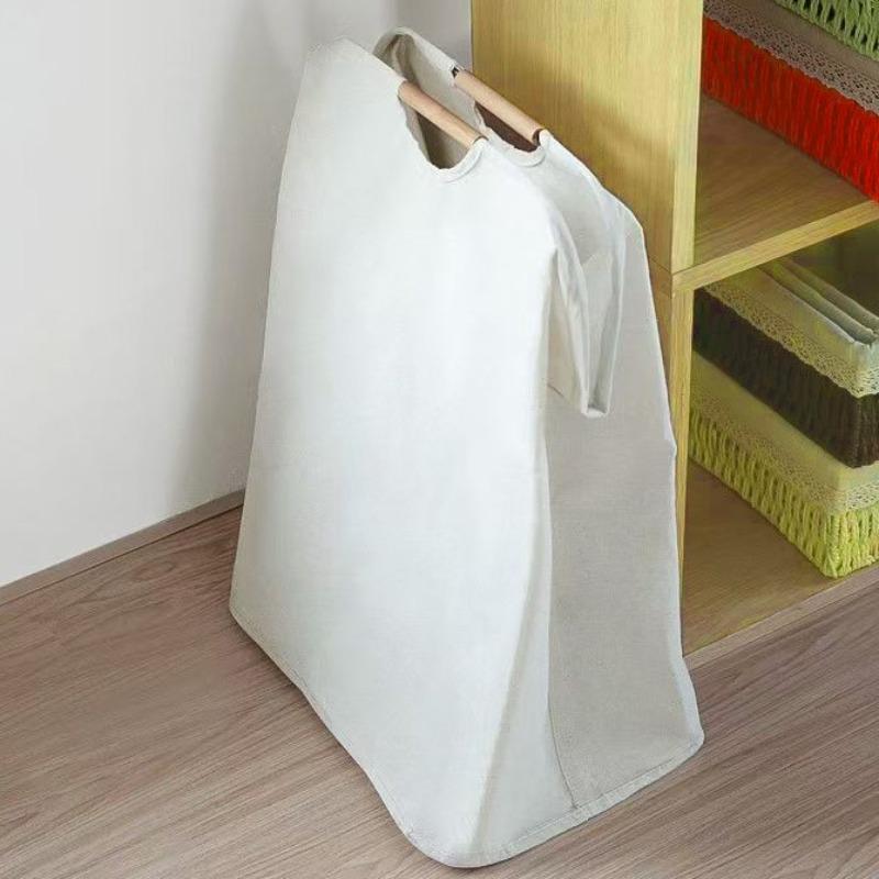 1pcs Cotton Linen Home Laundry Hamper Foldable Large Capacity Clothes Basket Multipurpose Toy Clutter Storage Organizer