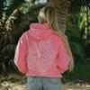 Sweat à capuche PinkPalmPuff Burst Brodé