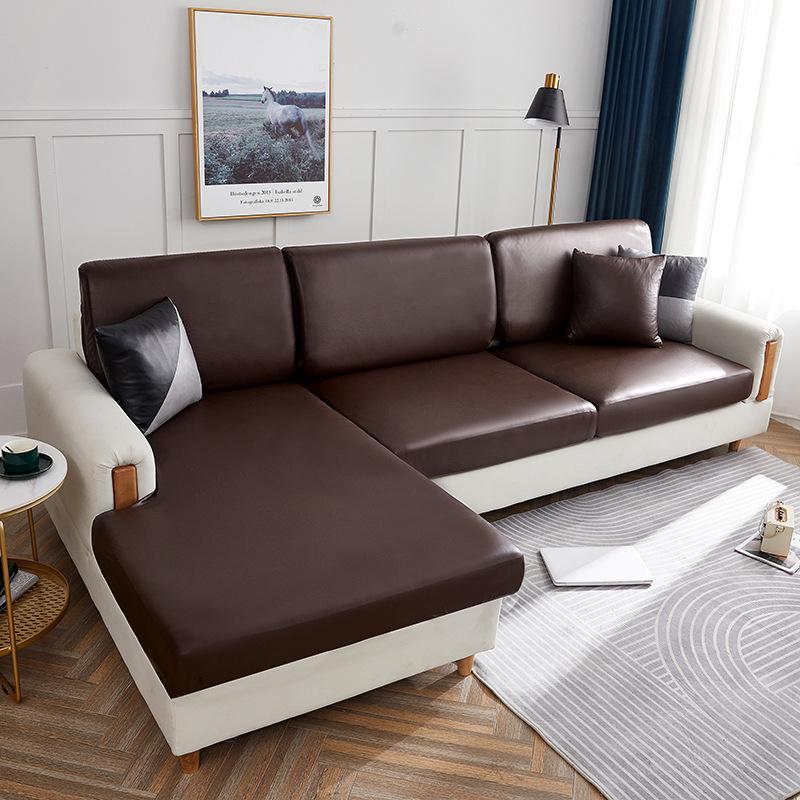 Solid Color Waterproof Elastic Sofa Cover - Modern & Simple Design