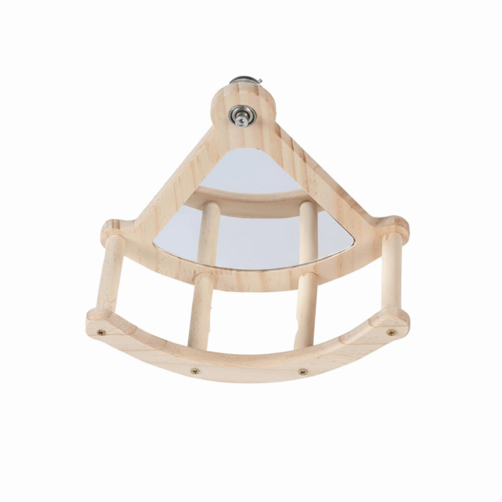 Wooden Parrot Swing Durable Rocking Perch Stand Enrichment Toy Bird Cage Accessories  Pet Parrot