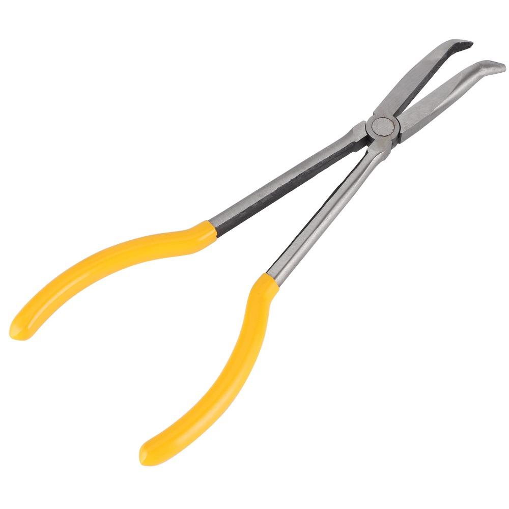 11 Inch Long Reach Pliers Curved Needle Nose Repairing Tools Convenient Needle Nose Pliers Crafts