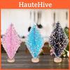 Charming Miniature Blue Black Pink Heart Sequin Christmas Tree For Home Decor
