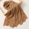 Foreign Trade Silk Scarf Cotton And Linen Headscarf Women'S Spring And Summer Solid Color Japanese And Korean Scarf Sun Protection Warm Shawl Hair