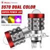 1PC H4 H6 BA20D LED Motorcycle Light Bulb LED Fisheye Lens Dual Color White Yellow CSP Chip Motorbike Headlight Scooter Fog Lamp
