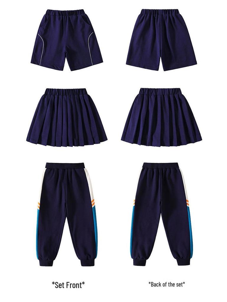 First-Grade Spring & Autumn School Uniform Set: Kindergarten Sportswear, Three-Piece