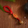 Handmade Red String Blessings Keychain Pendant for Men & Women - Retro Woven Rope Circle Ornament