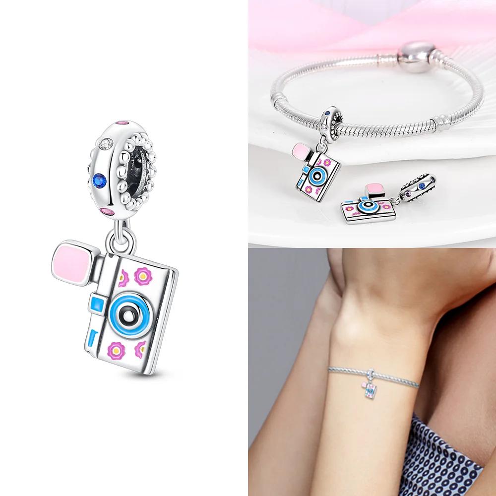 Charms Colorful Zircon Note Headphones Game Console Beads Fit Bracelet Women Jewelrycopper Original Making Diy Gift