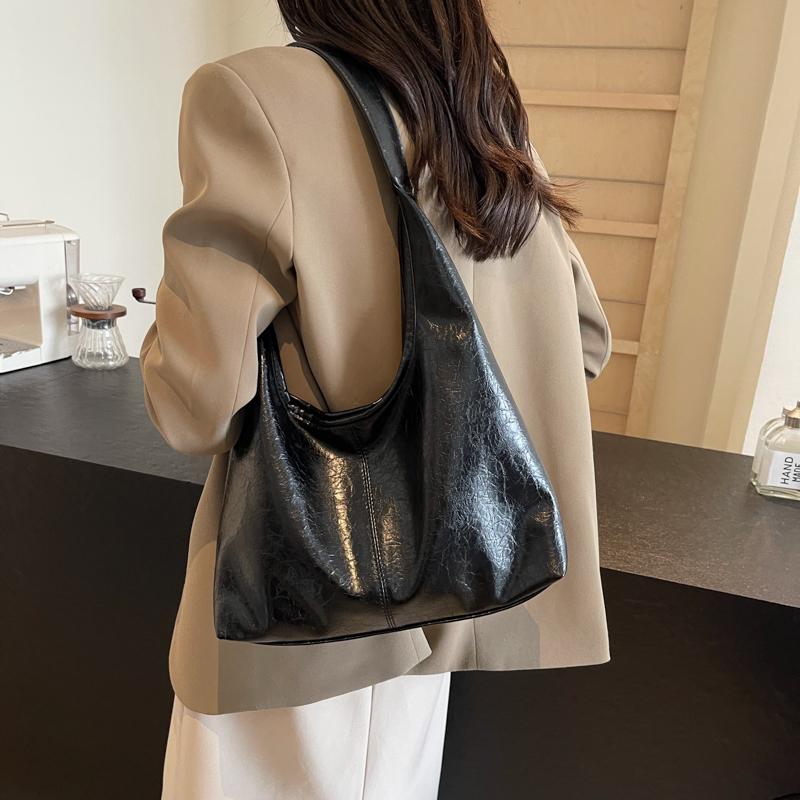 Two-Piece Bag Set Soft Leather Tote Bag Women's Retro Large Capacity Shoulder Bag Underarm Bag