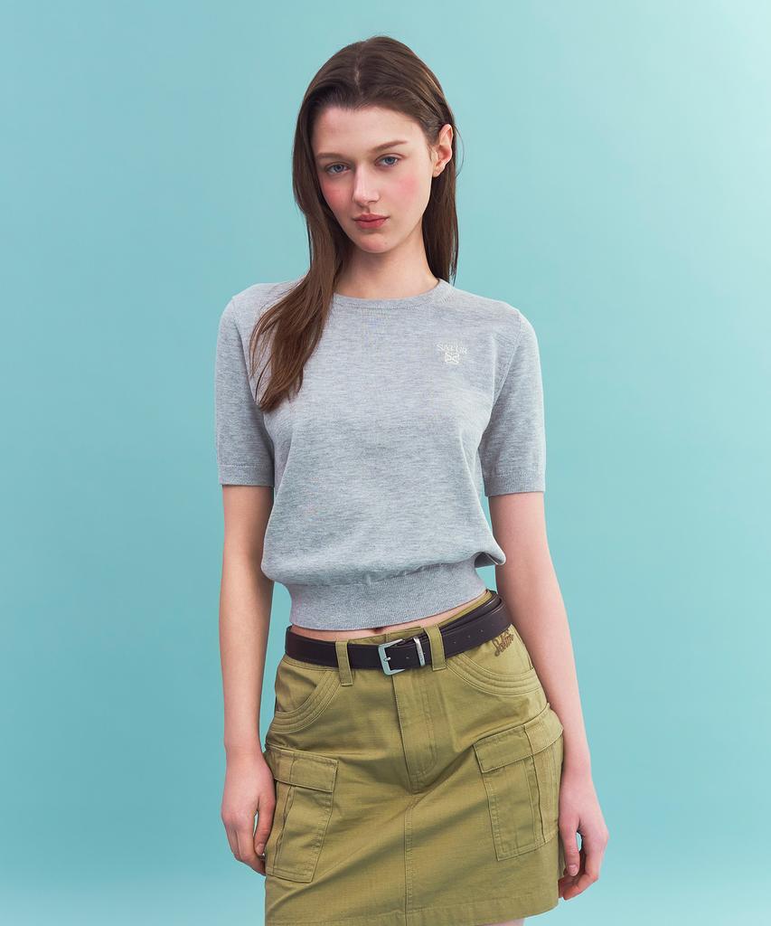 Seteo (W) Lauren Fine Half Knit Melange Gray
