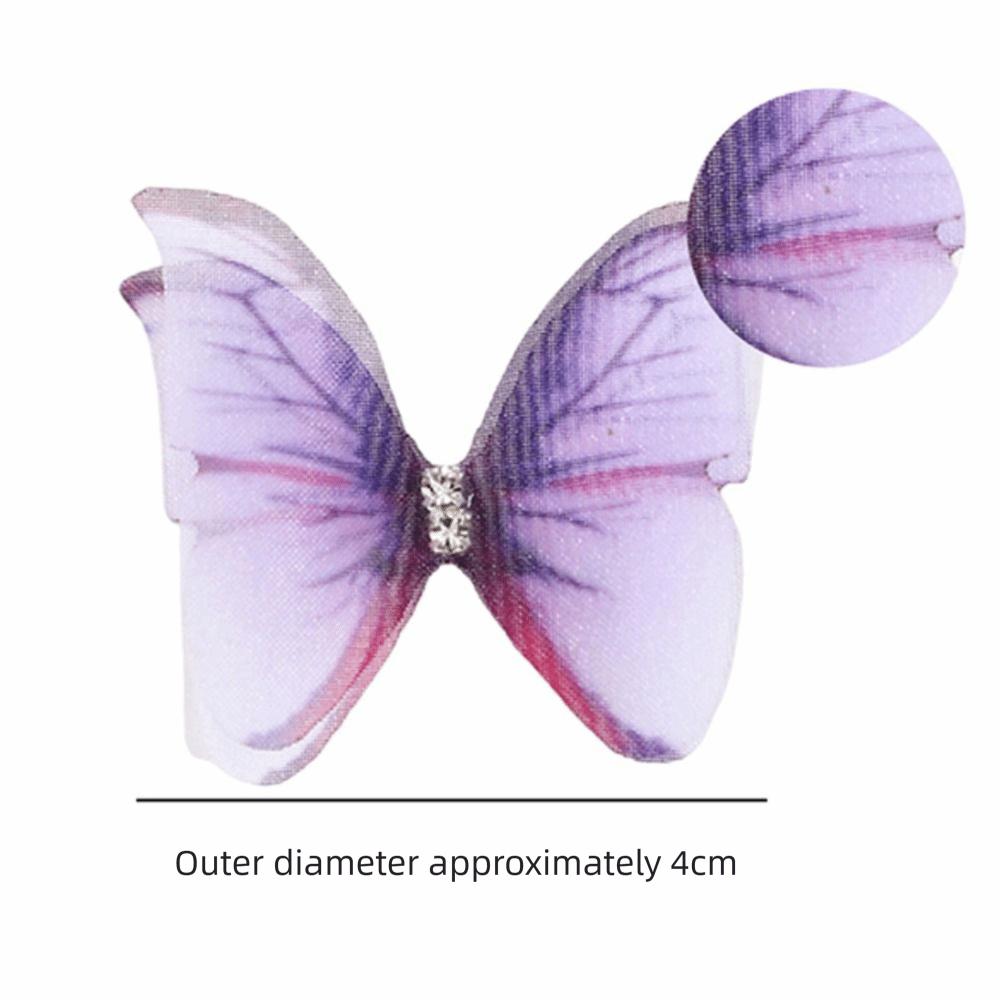 50 ks 3D šifonové vyšívané nášivky motýlů Oblečení Šicí nášivka Svatební doplňky do vlasů