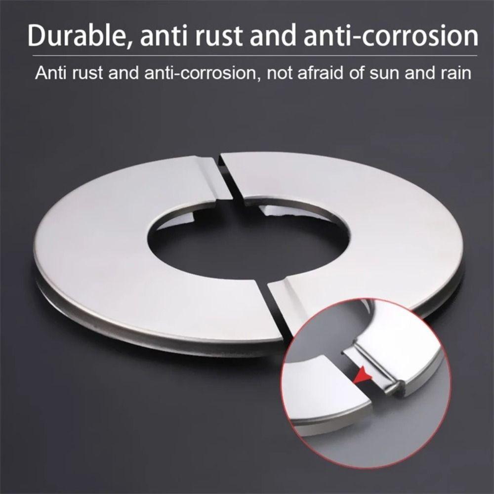 Dekorative Abdeckung für Edelstahlarmatur Silber Rohrabdeckungen Wandabdeckungen Nützliche Flanschabdeckung